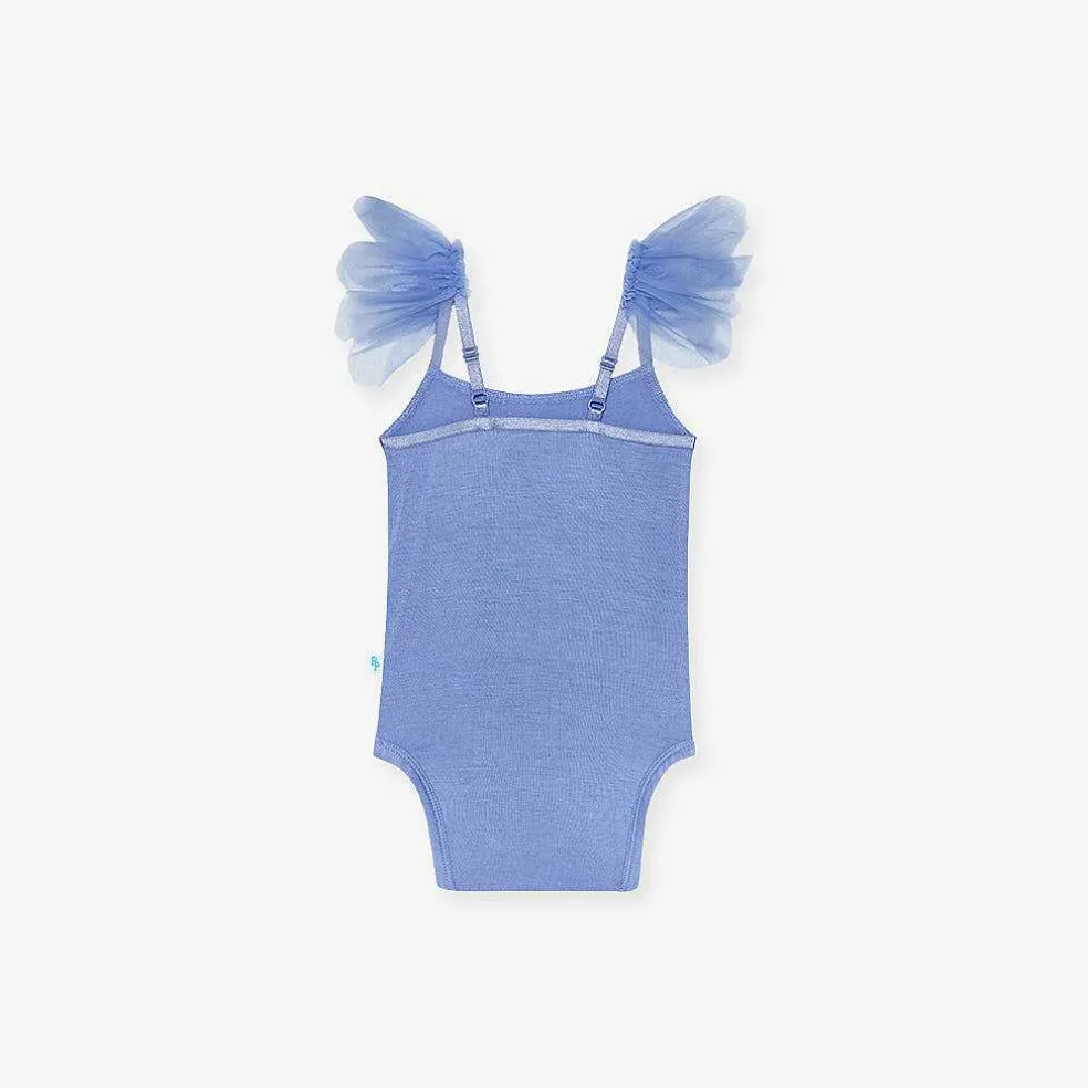 Posh Peanut Ruffled Tulle Sleeveless Bodysuit Flash Sale