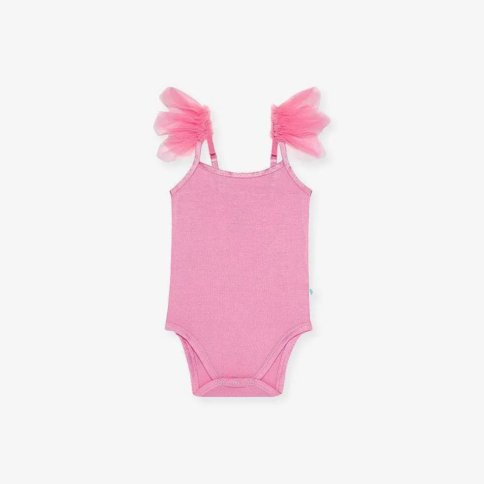 Posh Peanut Ruffled Tulle Sleeveless Bodysuit Online