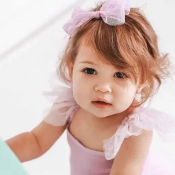 Posh Peanut Ruffled Tulle Sleeveless Bodysuit Fashion