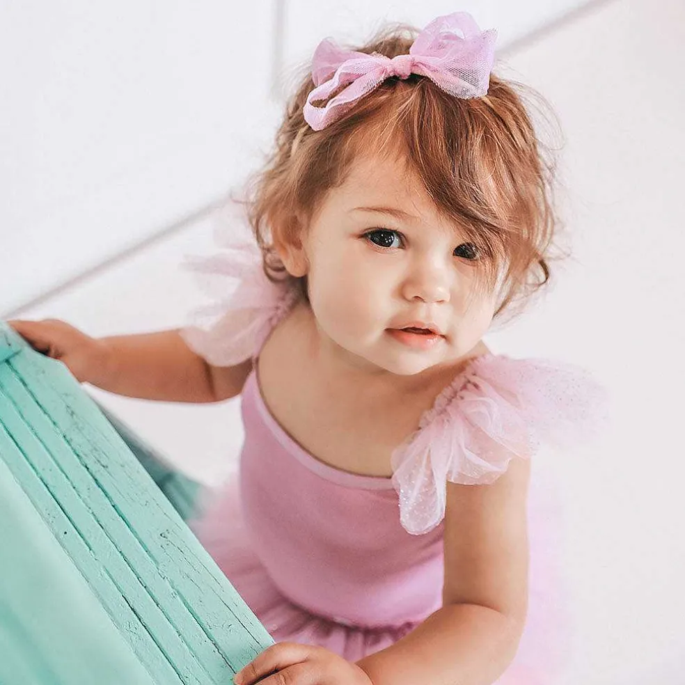 Posh Peanut Ruffled Tulle Sleeveless Bodysuit Fashion