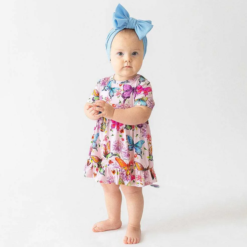Posh Peanut Ruffled Twirl Bodysuit Dress New
