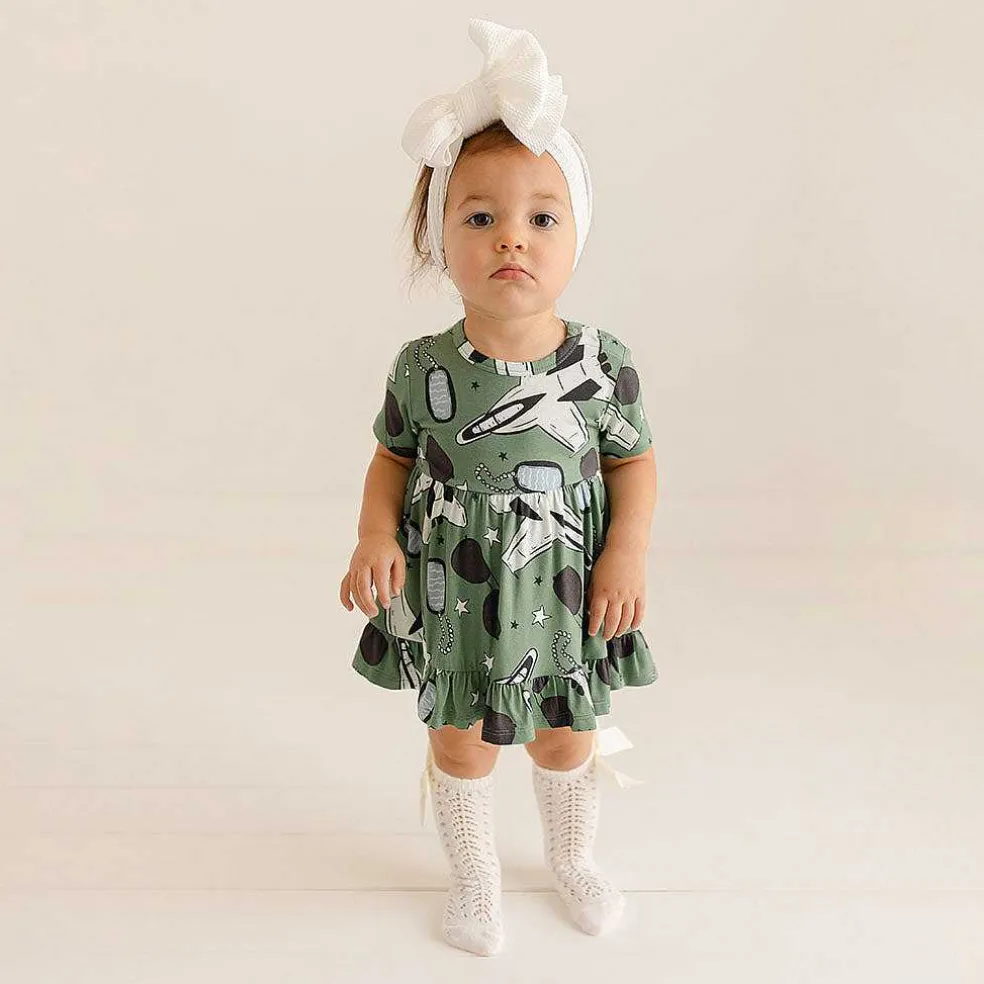 Posh Peanut Ruffled Twirl Bodysuit Dress Outlet