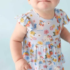 Posh Peanut Ruffled Twirl Bodysuit Dress Flash Sale