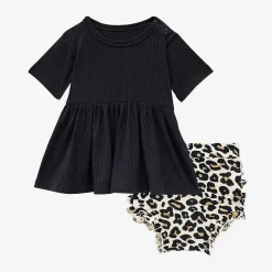 Posh Peanut Short Sleeve Peplum Ruffled Bummie Set Hot