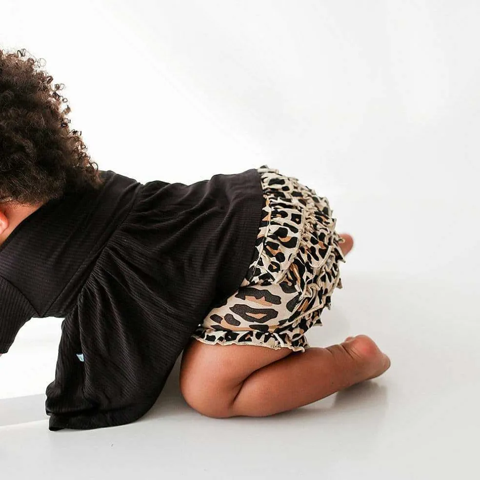Posh Peanut Short Sleeve Peplum Ruffled Bummie Set Hot
