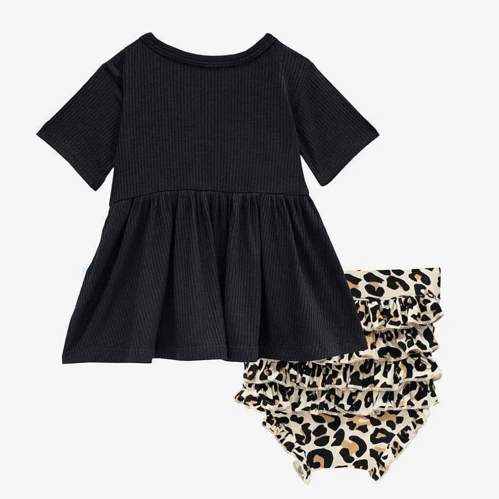 Posh Peanut Short Sleeve Peplum Ruffled Bummie Set Hot