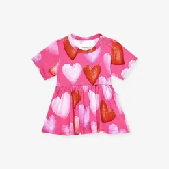Posh Peanut Short Sleeve Peplum Ruffled Bummie Set Best