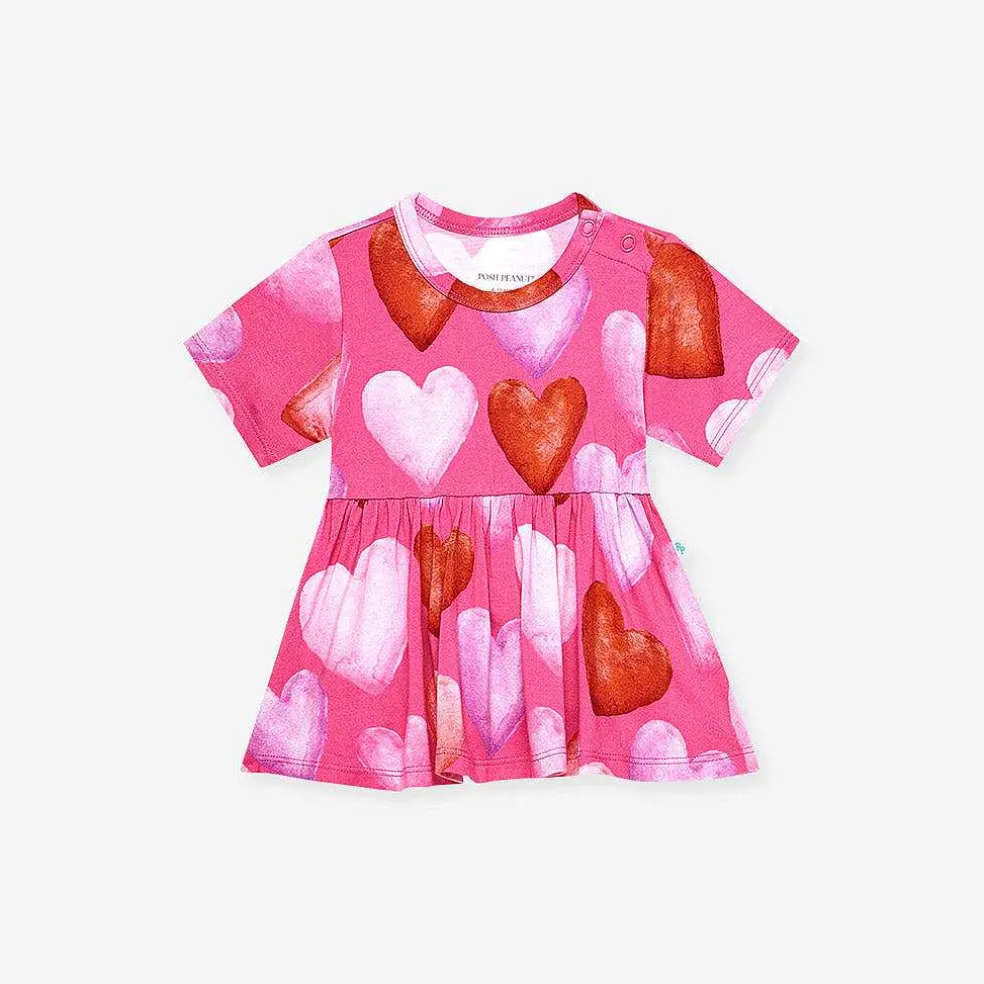 Posh Peanut Short Sleeve Peplum Ruffled Bummie Set Best