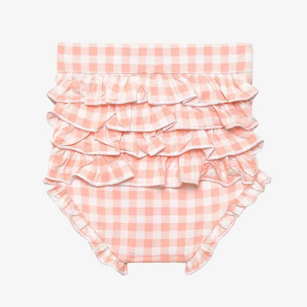 Posh Peanut Short Sleeve Peplum Ruffled Bummie Set Hot