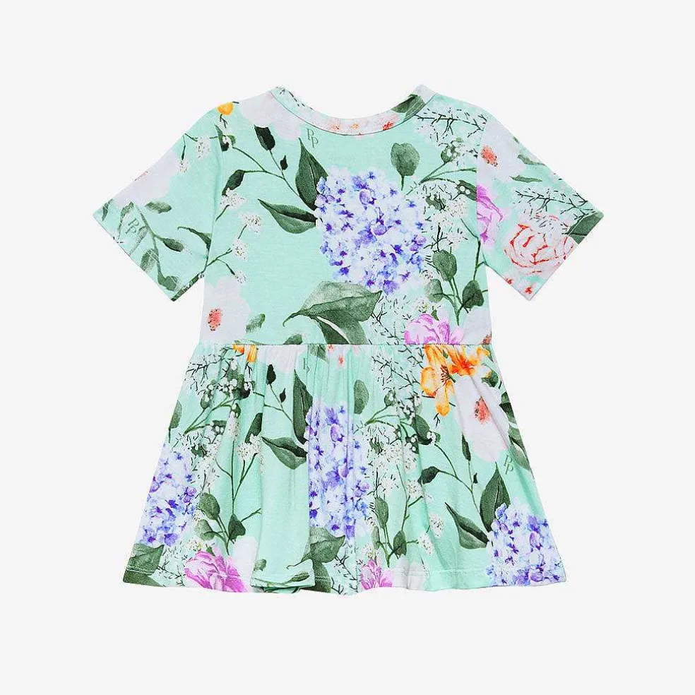 Posh Peanut Short Sleeve Peplum Ruffled Bummie Set Hot