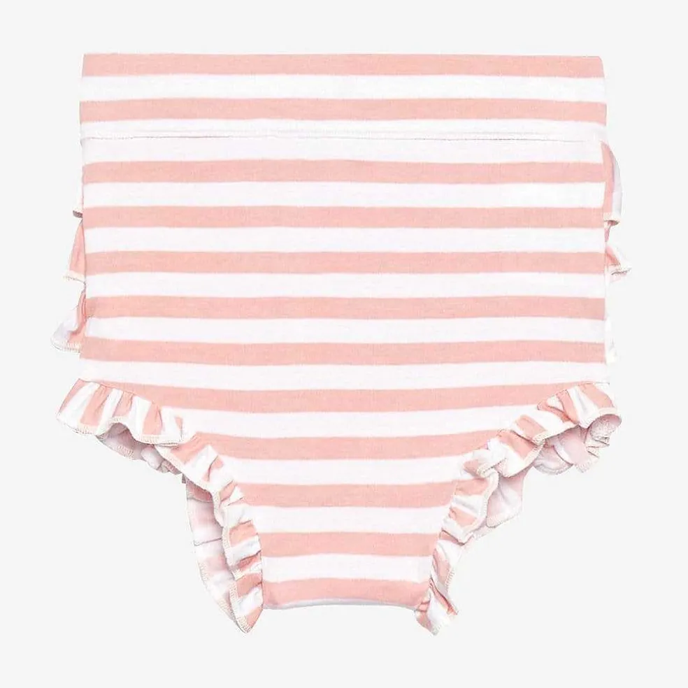 Posh Peanut Short Sleeve Peplum Ruffled Bummie Set Best