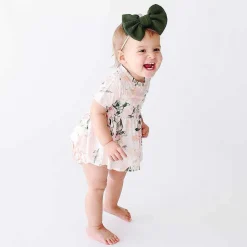 Posh Peanut Short Sleeve Peplum Ruffled Bummie Set Best