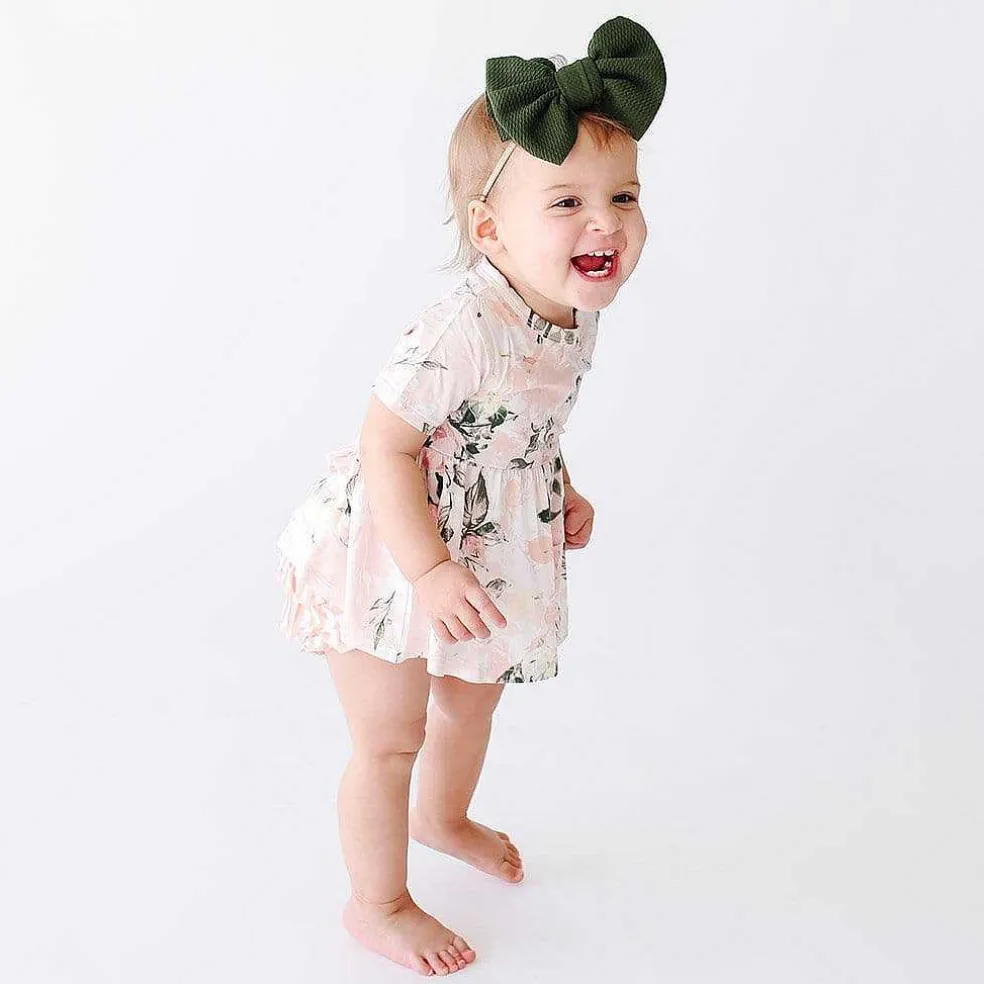 Posh Peanut Short Sleeve Peplum Ruffled Bummie Set Best