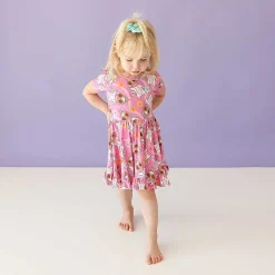 Posh Peanut Short Sleeve Ruffled Twirl Dress Outlet