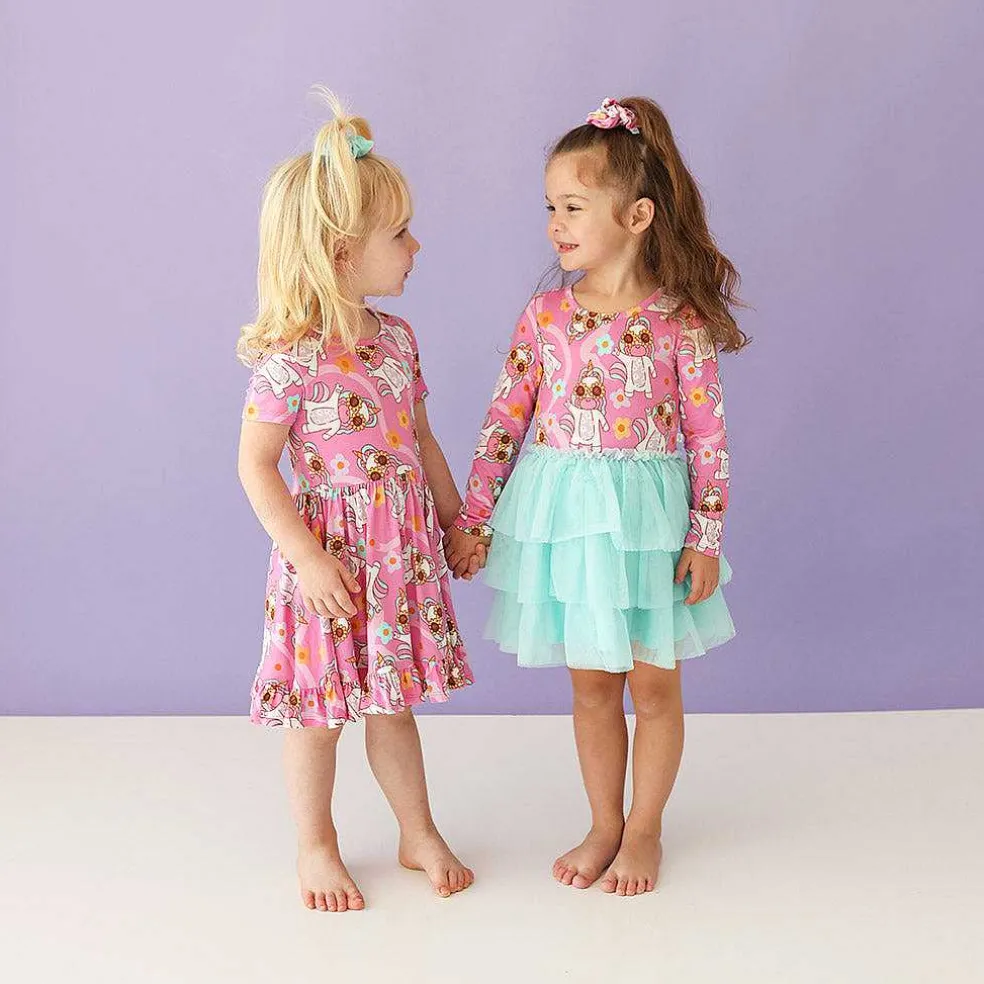 Posh Peanut Short Sleeve Ruffled Twirl Dress Outlet