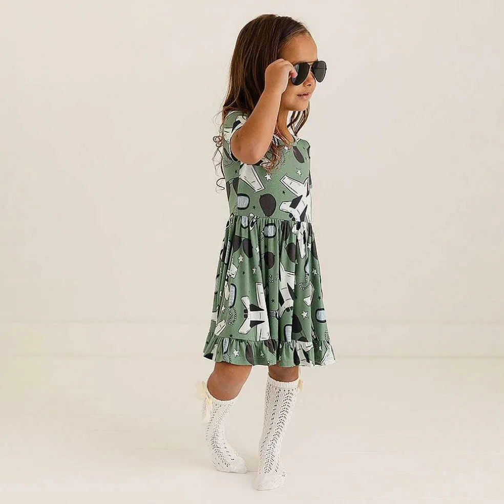 Posh Peanut Short Sleeve Ruffled Twirl Dress Cheap