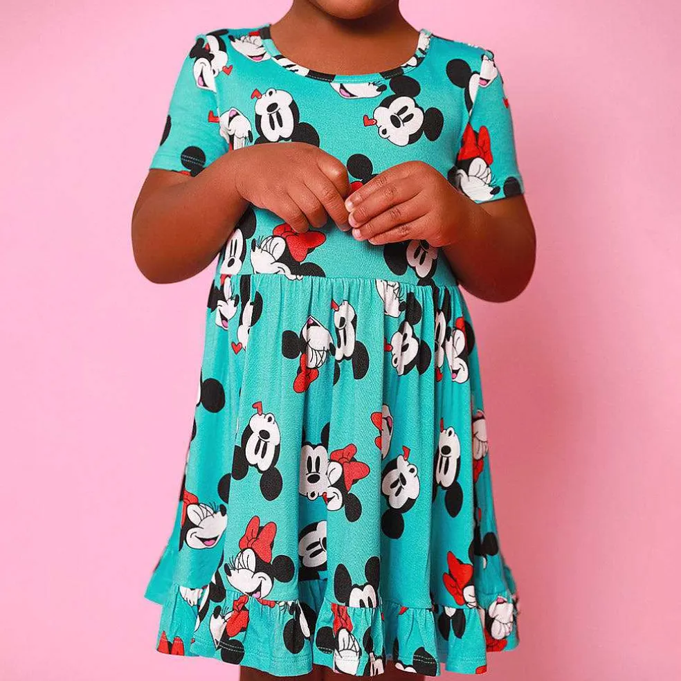 Posh Peanut Short Sleeve Ruffled Twirl Dress Sale