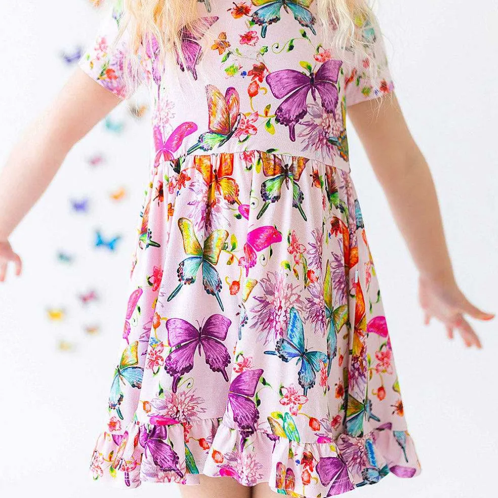 Posh Peanut Short Sleeve Ruffled Twirl Dress Sale