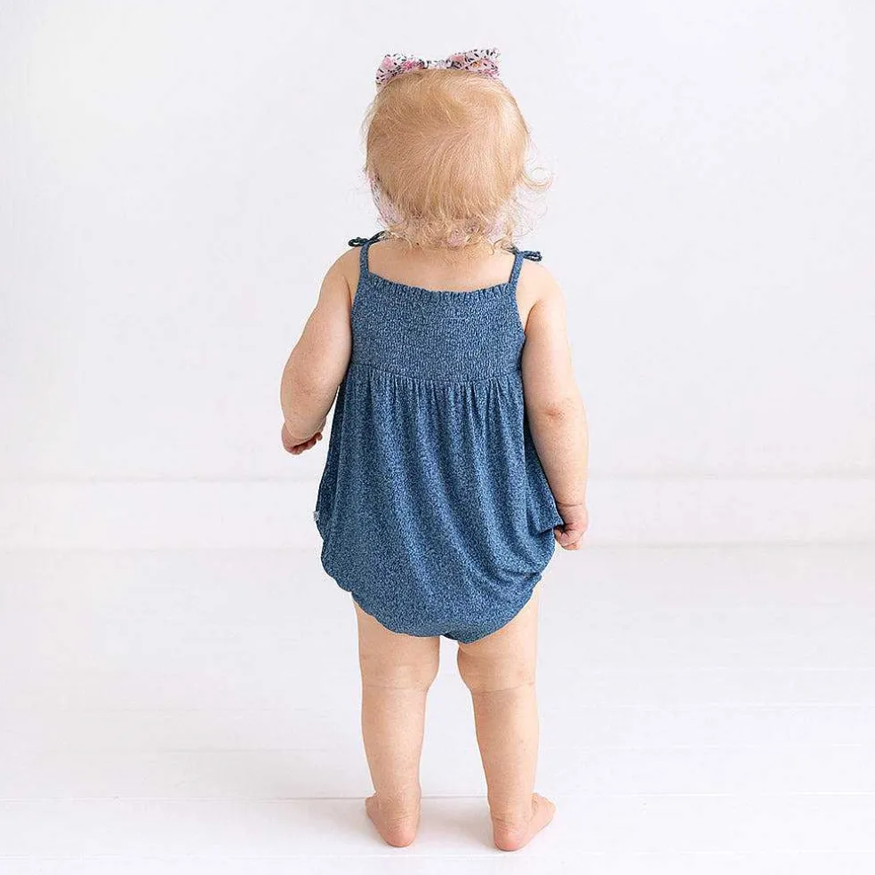 Posh Peanut Sleeveless Smocked Bubble Romper New