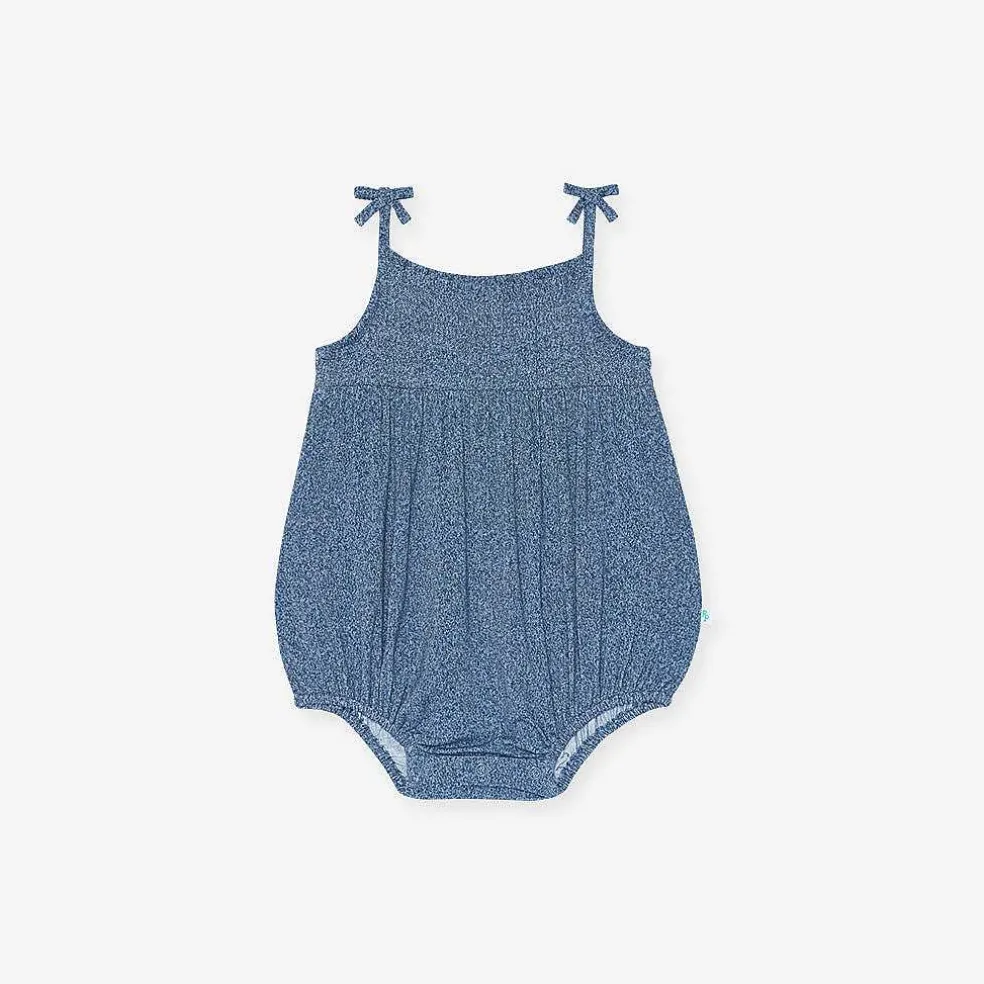Posh Peanut Sleeveless Smocked Bubble Romper New