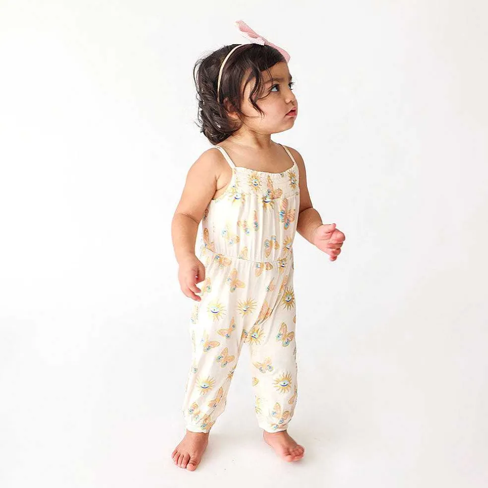 Posh Peanut Sleeveless Smocked Jumpsuit Flash Sale