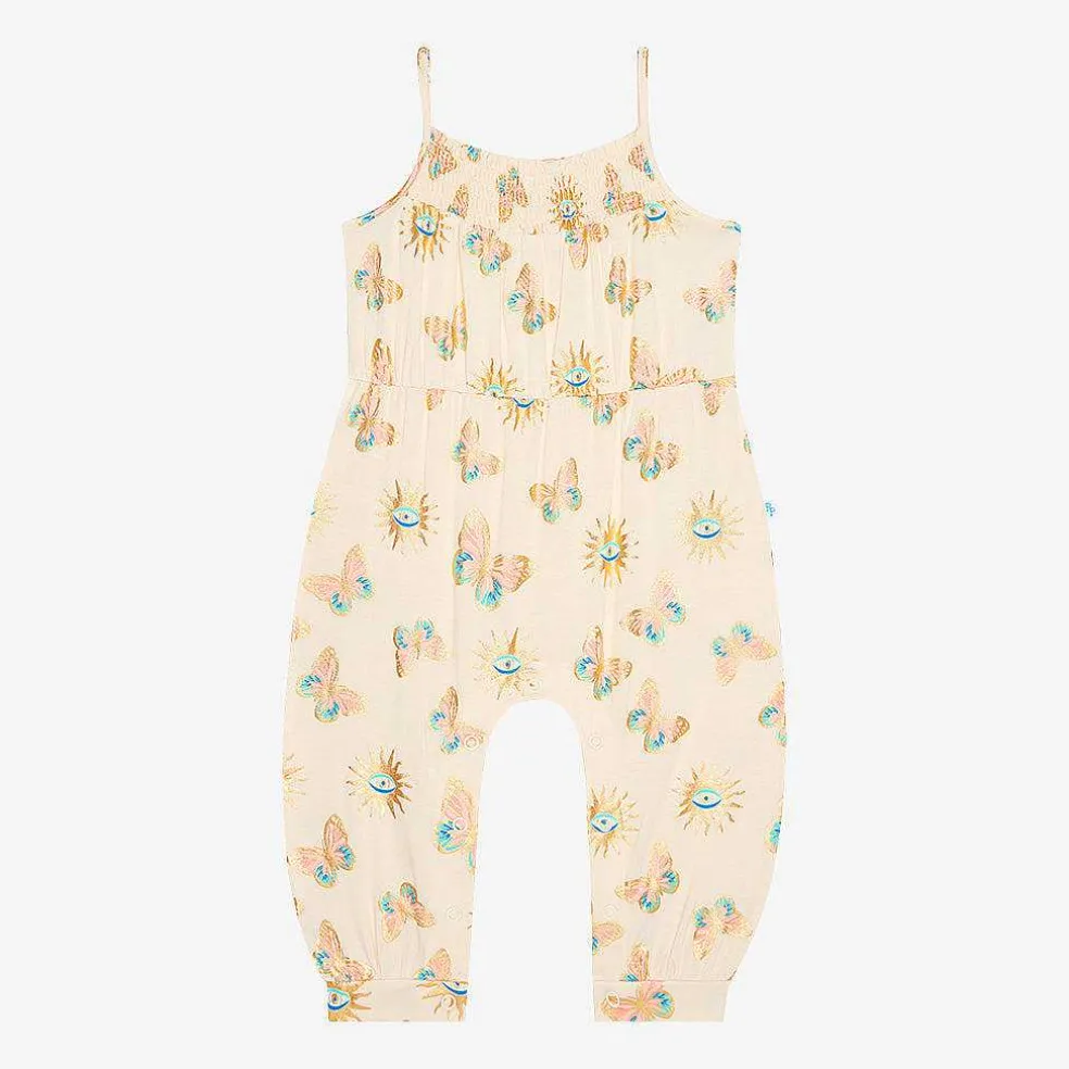 Posh Peanut Sleeveless Smocked Jumpsuit Flash Sale
