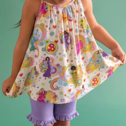 Posh Peanut Sleeveless Top Ruffled Short Set Clearance