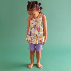 Posh Peanut Sleeveless Top Ruffled Short Set Clearance
