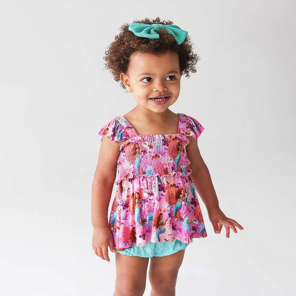 Posh Peanut Smocked Babydoll Bummie Set Cheap