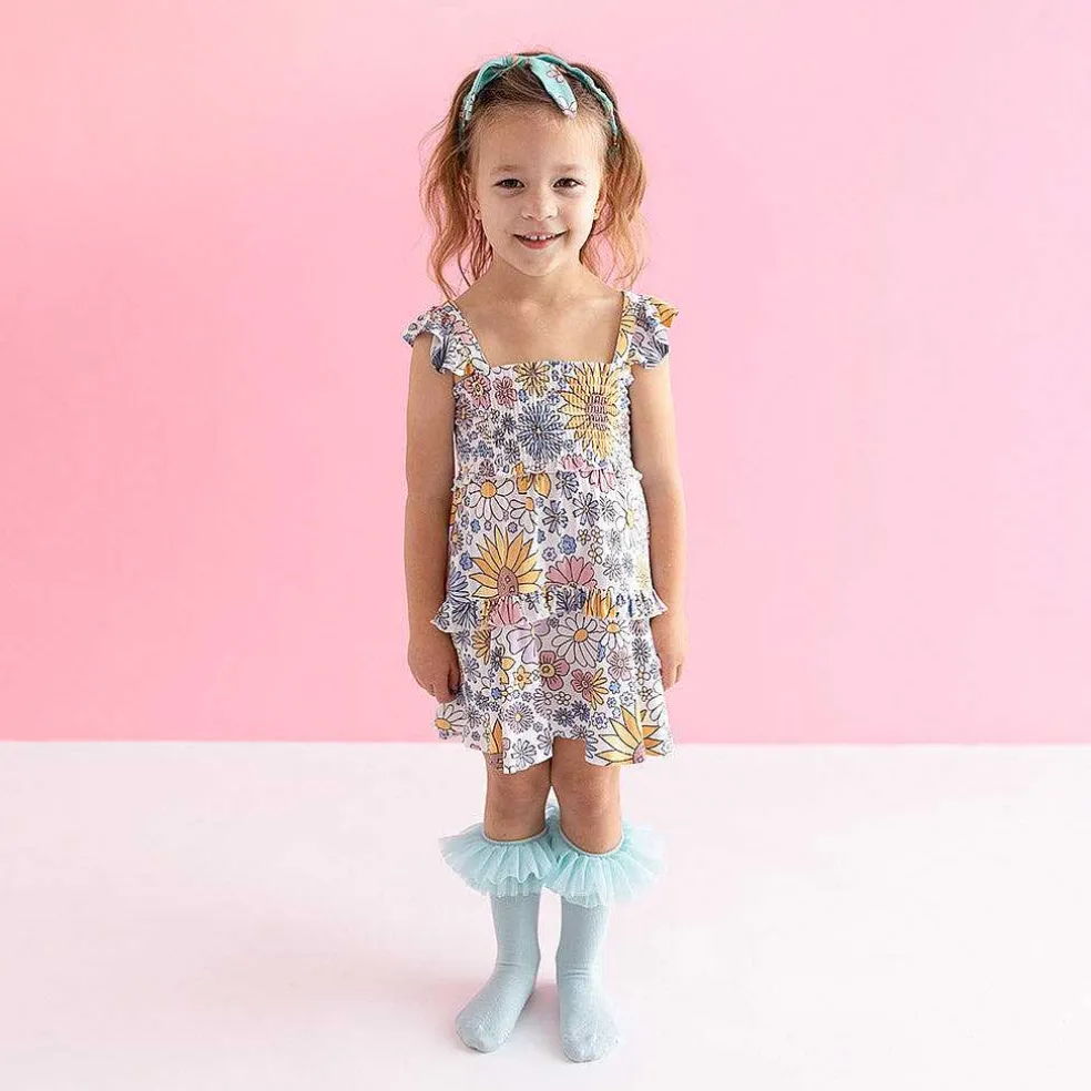 Posh Peanut Smocked Babydoll Dress New