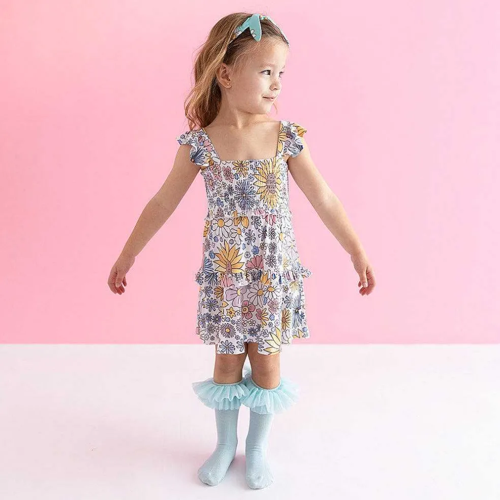 Posh Peanut Smocked Babydoll Dress New