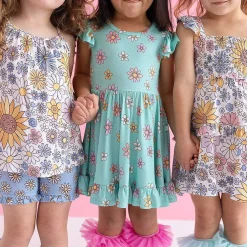 Posh Peanut Smocked Babydoll Dress New