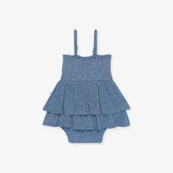 Posh Peanut Smocked Tiered Bodysuit Dress Shop