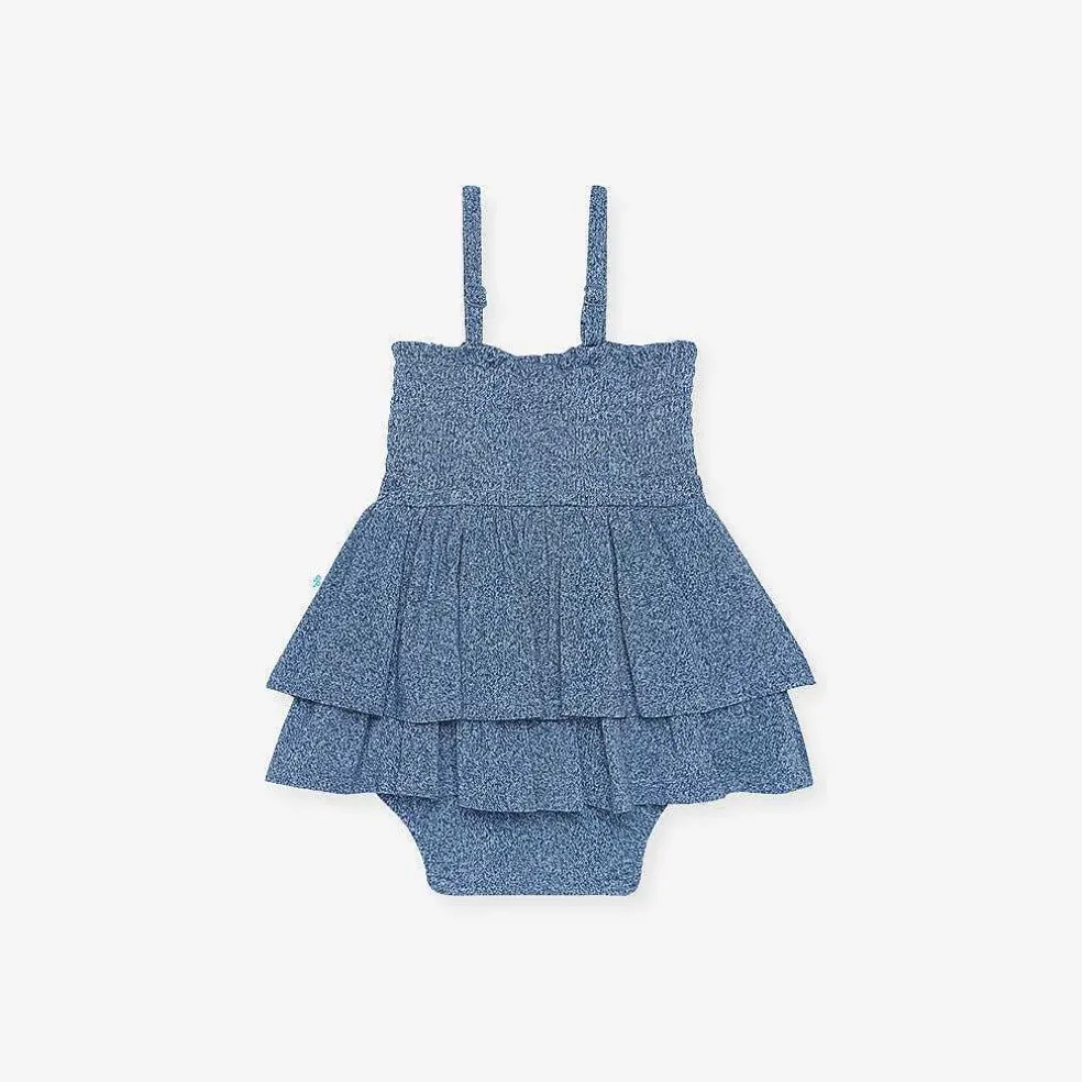 Posh Peanut Smocked Tiered Bodysuit Dress Shop
