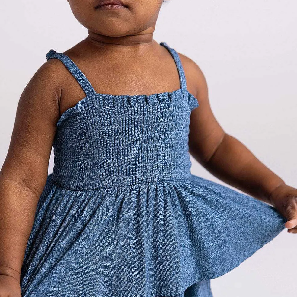 Posh Peanut Smocked Tiered Bodysuit Dress Shop