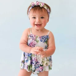 Posh Peanut Smocked Tiered Bodysuit Dress Best Sale