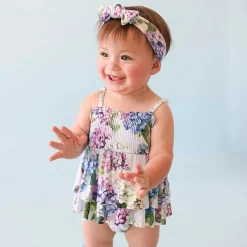 Posh Peanut Smocked Tiered Bodysuit Dress Best Sale