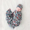 Posh Peanut Swaddle Beanie Set New