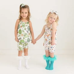 Posh Peanut Tank Ruffled Short Set Shop