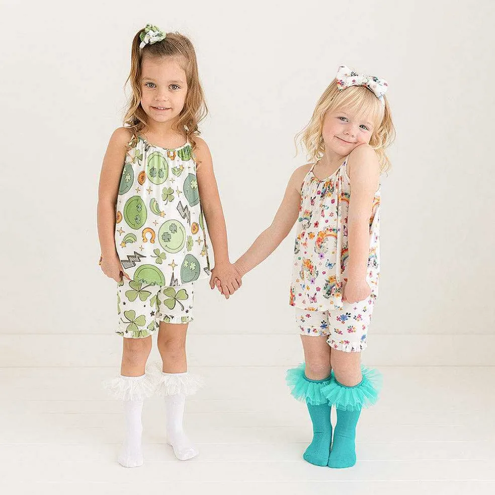 Posh Peanut Tank Ruffled Short Set Shop