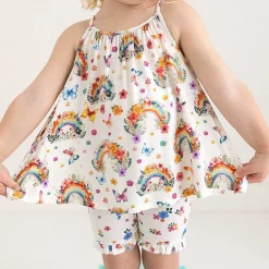 Posh Peanut Tank Ruffled Short Set Clearance