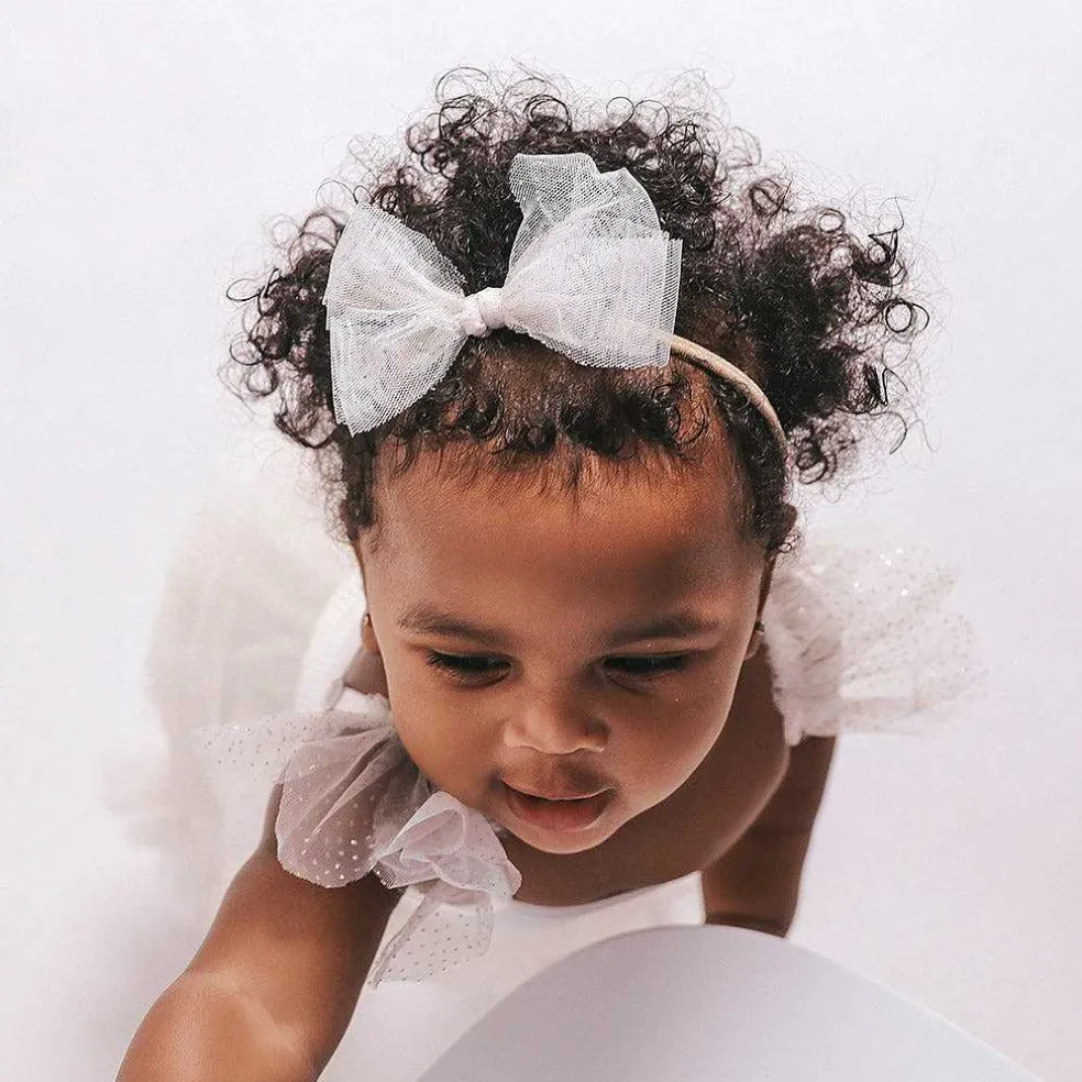 Posh Peanut Tulle Bow Nylon Headband Store