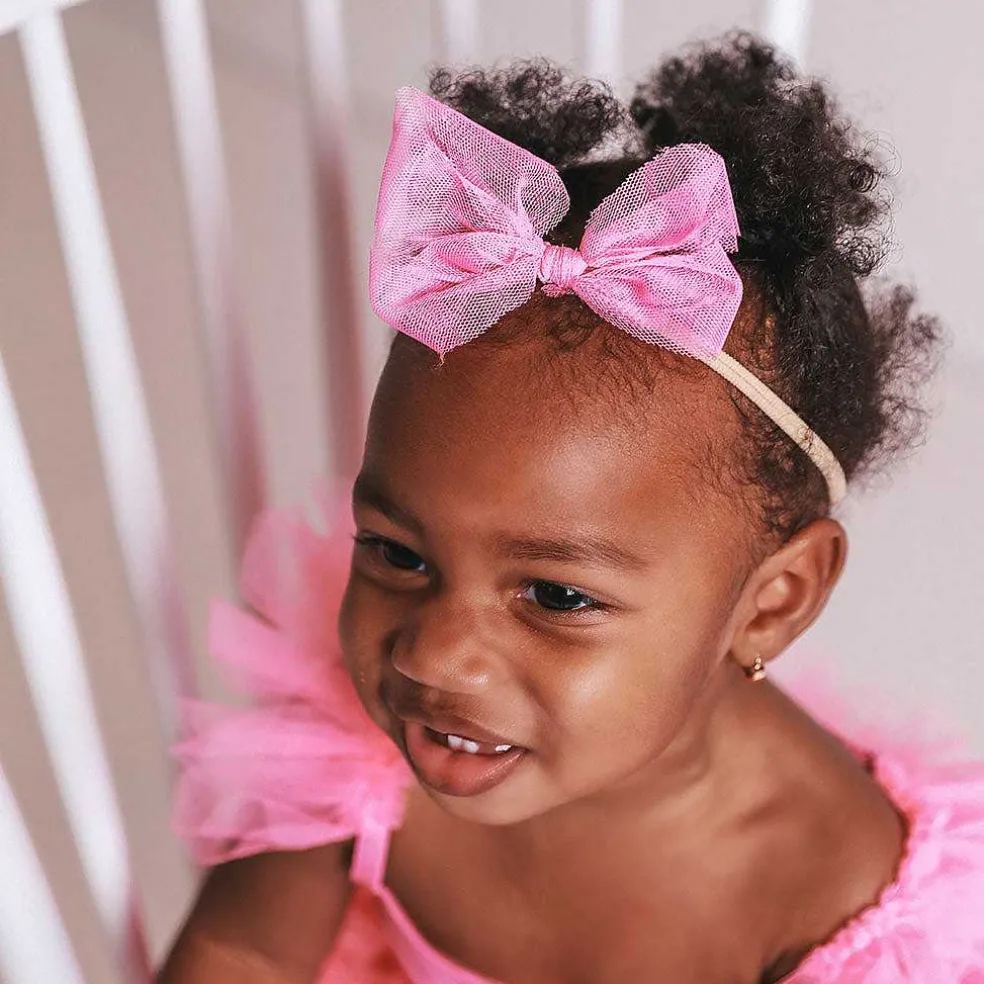 Posh Peanut Tulle Bow Nylon Headband Outlet