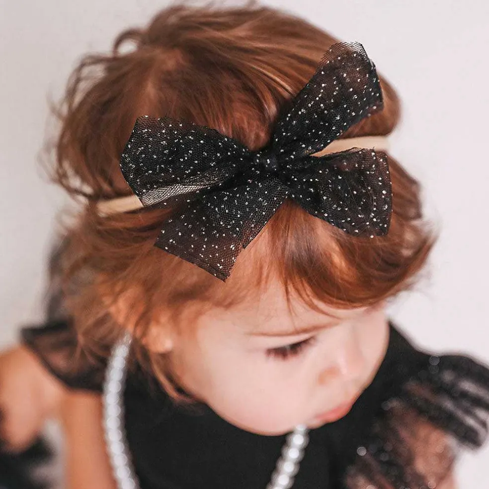 Posh Peanut Tulle Bow Nylon Headband Store