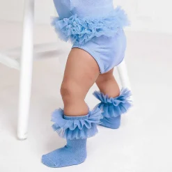 Posh Peanut Tulle Ruffle Knee High Socks Clearance