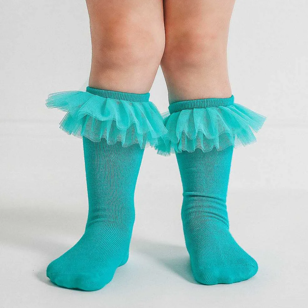 Posh Peanut Tulle Ruffle Knee High Socks Best