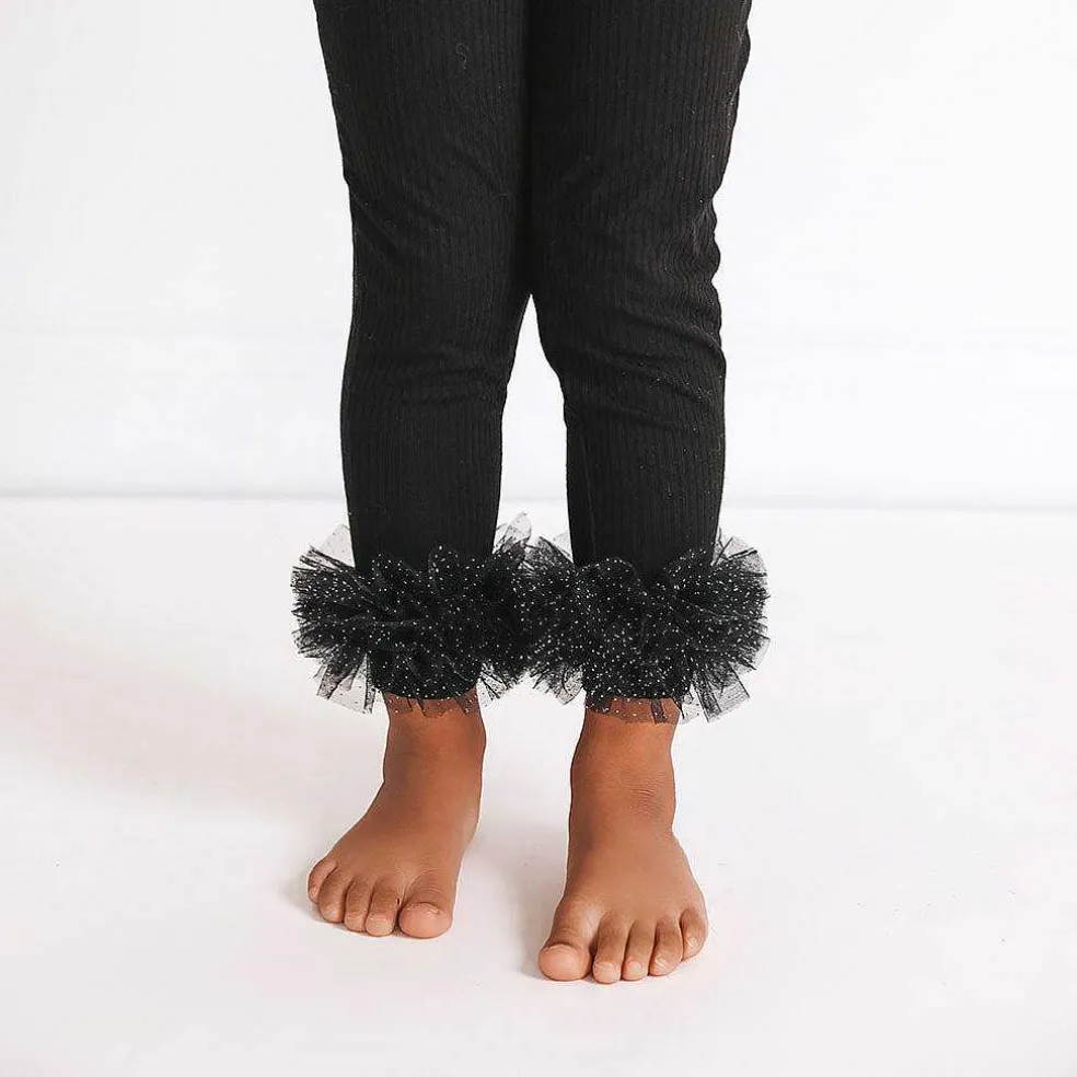 Posh Peanut Tulle Ruffled Leggings Hot