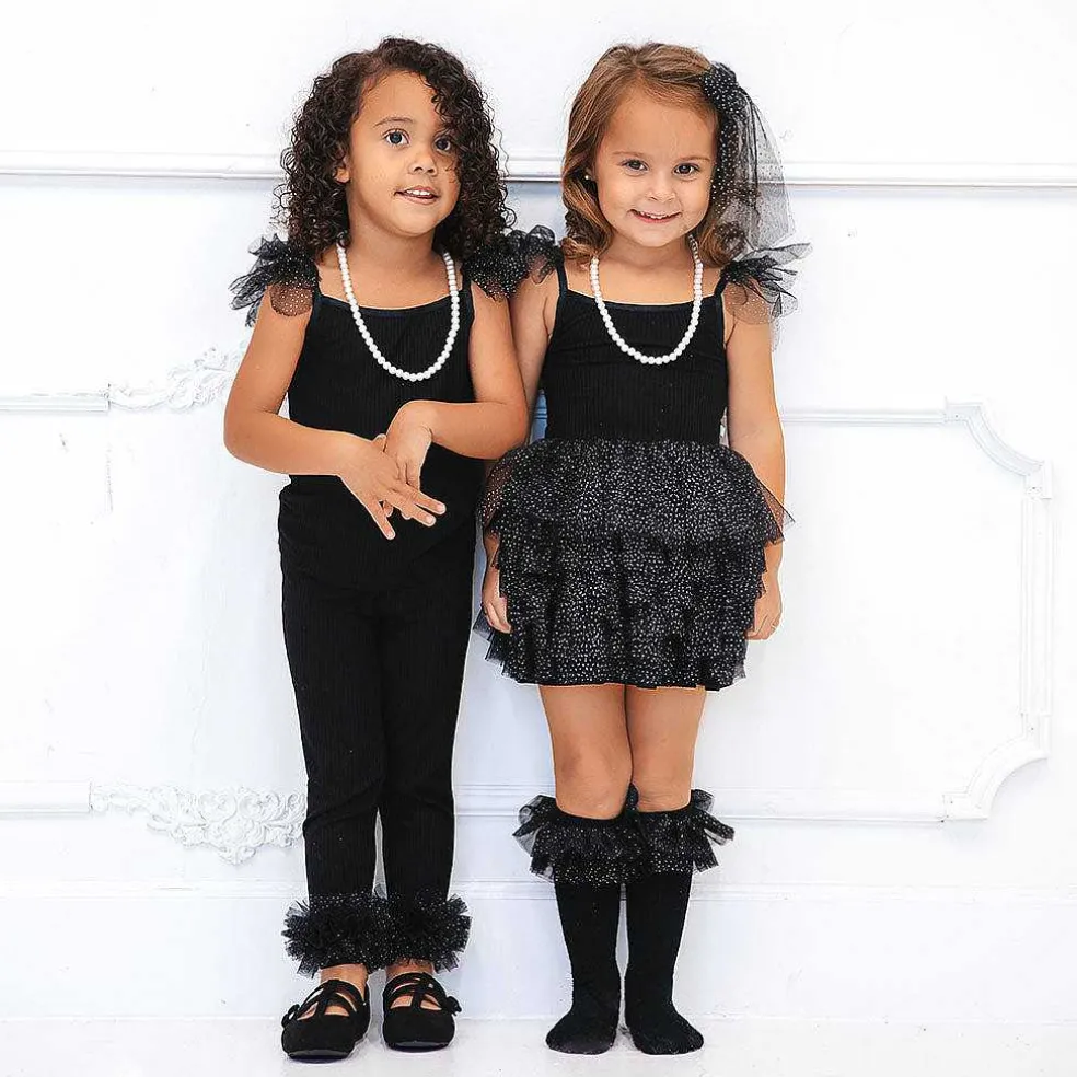 Posh Peanut Tulle Ruffled Leggings Hot