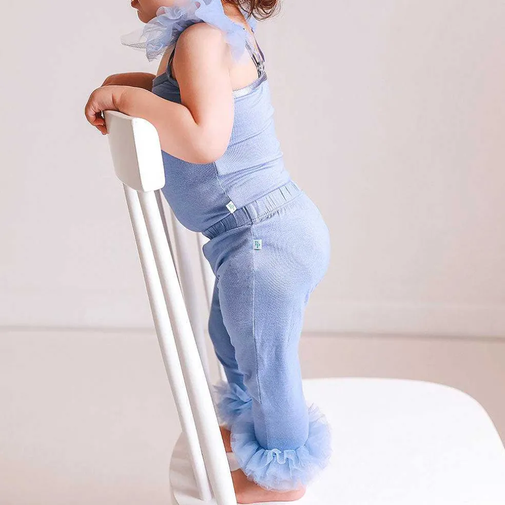 Posh Peanut Tulle Ruffled Leggings New