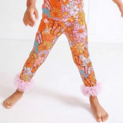 Posh Peanut Tulle Ruffled Leggings New